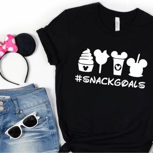 🏰 New! Disney Inspired Tee Snack Goals Disneyland Shirt Magic Kingdom Size L